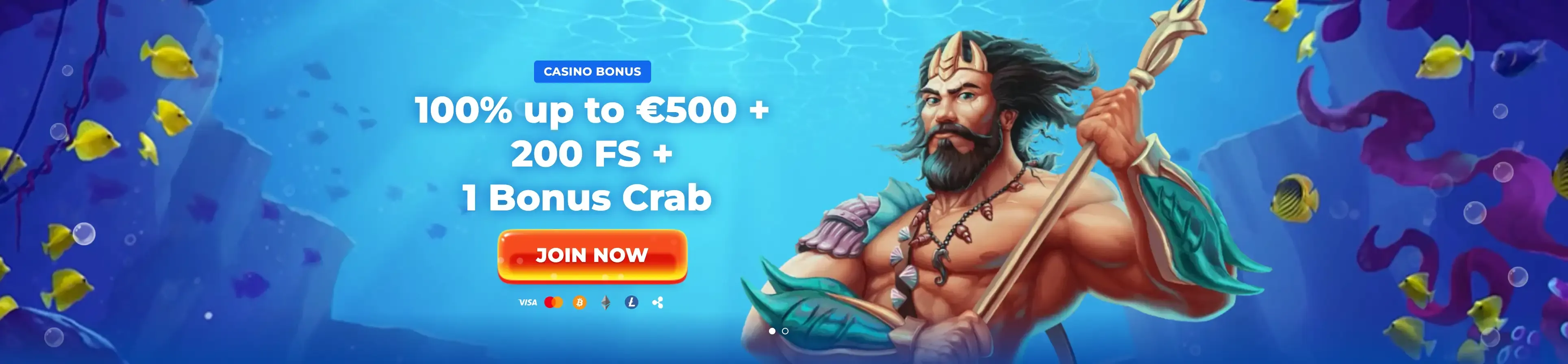 Posido Casino | Lunasta 500€ Bonus + 200 Ilmaiskierrosta